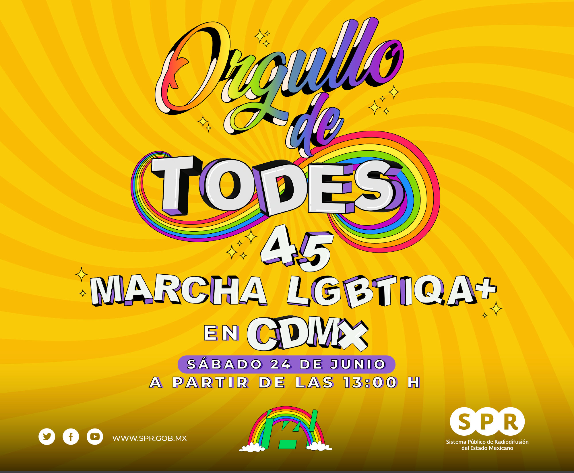 Canal Catorce realizará cobertura informativa de la 45 Marcha del Orgullo LGBTTTIQA+ de la Ciudad de México